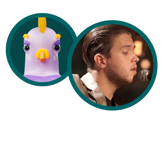 Poli y la voz Rodrigo Gonsalves